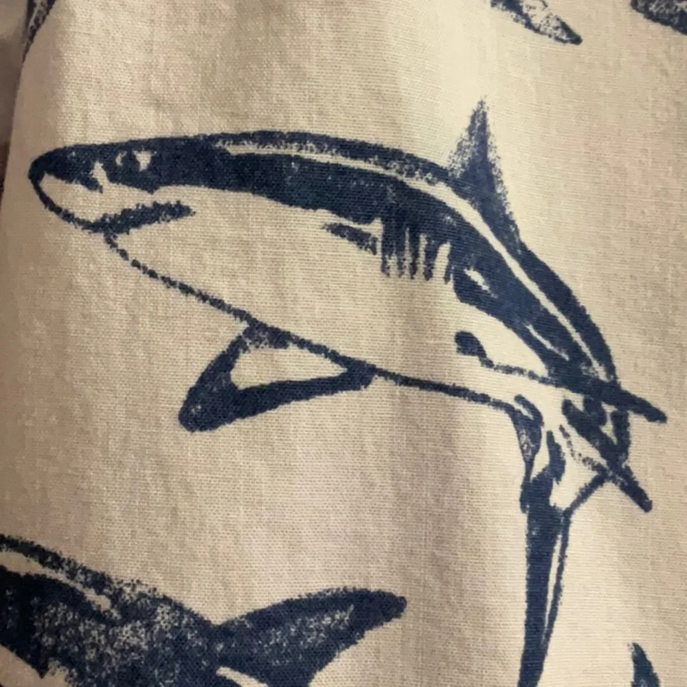 Boy’s Shark Print Shirt - Blue and White